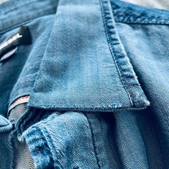 Men’s Diesel lightly distressed denim-look shirt size XL - Picture 7 of 9